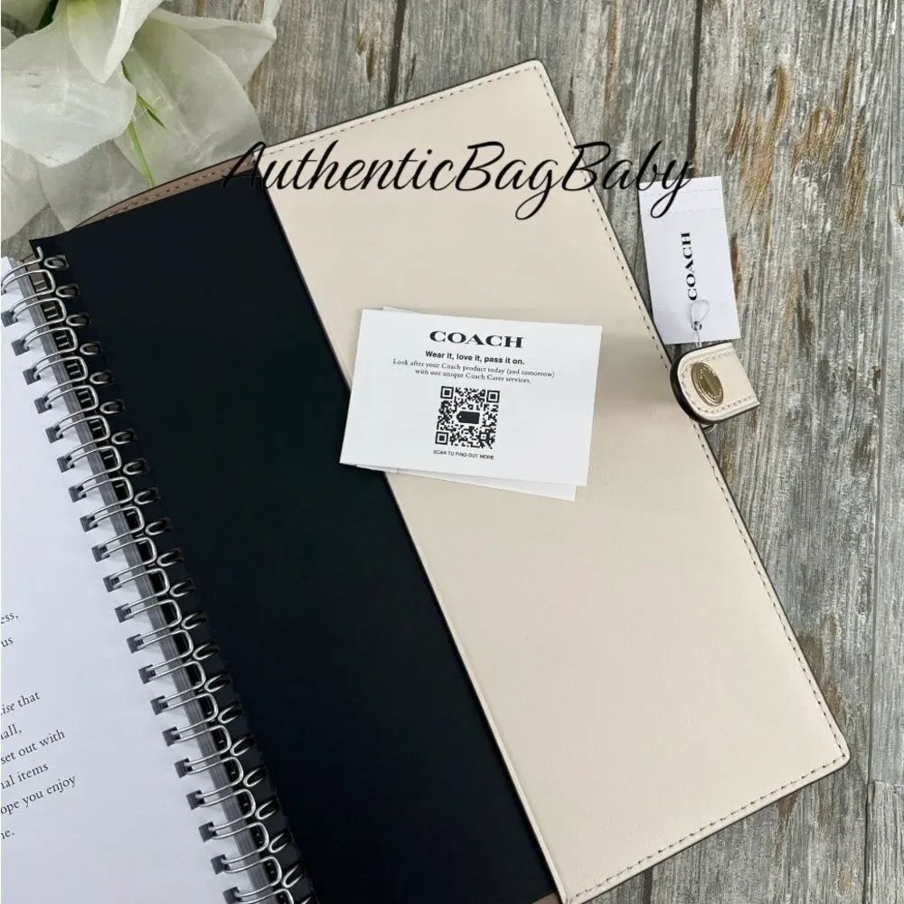 Coach Notebook In Signature Canvas & Smooth Leather - Picture 4 of 6